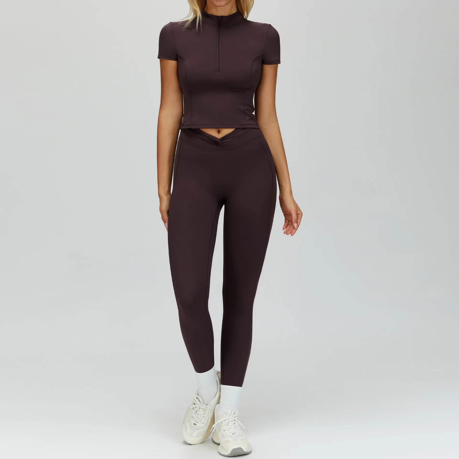 2PCS Yoga Suit Sports Set Gym Set Women Tracksuit Running Workout Clothes T-Shirt Sports Bra Athletic Leggings Yoga Clothing