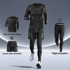 Men's 5PCS Quick-Dry Fitness Sports Suit - Complete Training Set