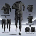 Men's 5PCS Quick-Dry Fitness Sports Suit - Complete Training Set