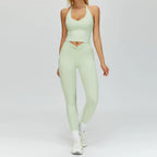 Women's 2PCS Fitness Outfit Set - Yoga Sports Bra & Leggings