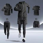 Men's 5PCS Quick-Dry Fitness Sports Suit - Complete Training Set