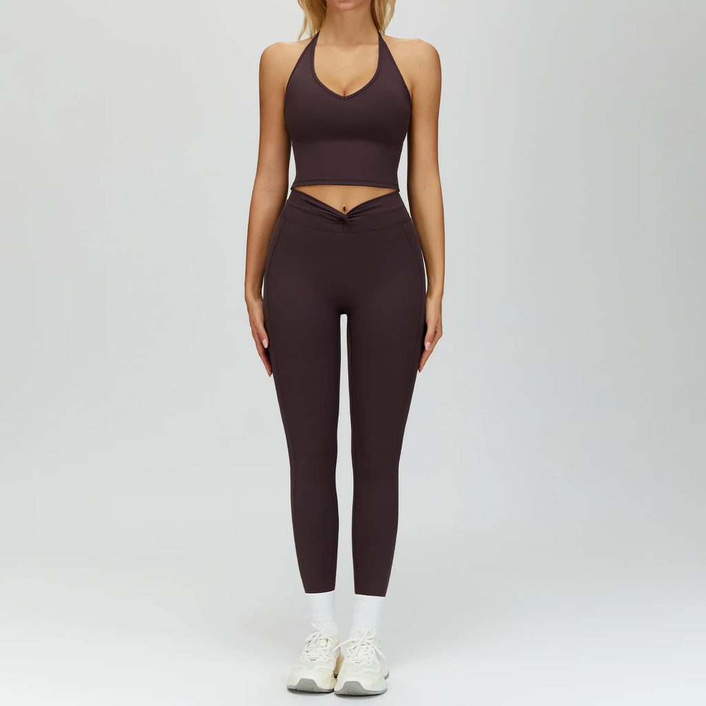 2PCS Yoga Suit Sports Set Gym Set Women Tracksuit Running Workout Clothes T-Shirt Sports Bra Athletic Leggings Yoga Clothing