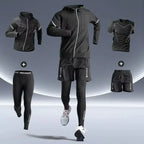 Men's 5PCS Quick-Dry Fitness Sports Suit - Complete Training Set