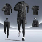 Men's 5PCS Quick-Dry Fitness Sports Suit - Complete Training Set