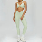 Women's 2PCS Fitness Outfit Set - Yoga Sports Bra & Leggings