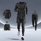 Men's 5PCS Quick-Dry Fitness Sports Suit - Complete Training Set