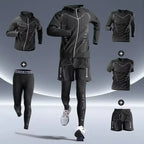 Men's 5PCS Quick-Dry Fitness Sports Suit - Complete Training Set